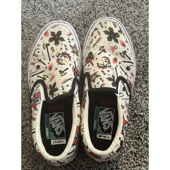 Vans Shoes - Vans x Stranger Things Customs Hellfire Club Slip On Shoes Womens 6.5 Mens 5